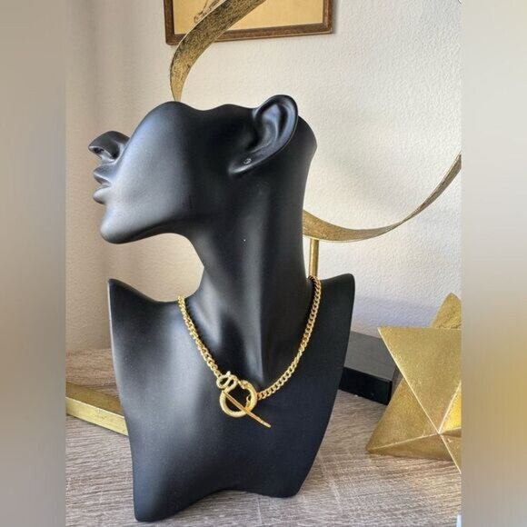 Gold snake Necklace A1278 - Picture 4 of 4